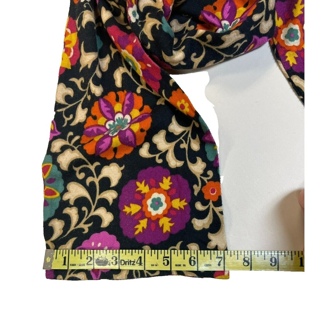 Vera Bradley Neck Scarf Colorful Floral Print Viscose Cotton 7" W x 64" L - Picture 6 of 7
